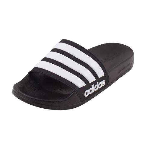 adidas badslippers wit met zwart|adidas slippers nl.